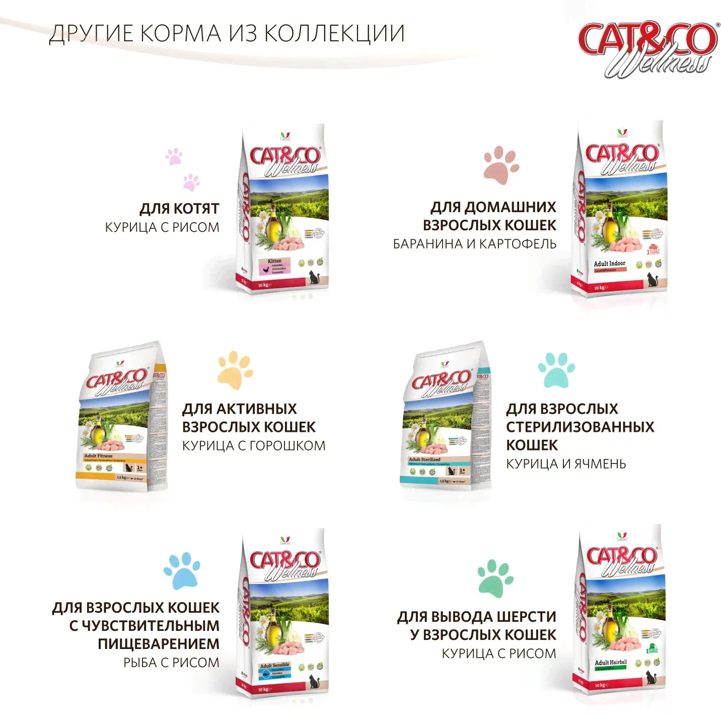 Wellness Cat&Co Adult Sterilized корм для взрослых стерилизованных кошек Рыба и рис, 400 г.