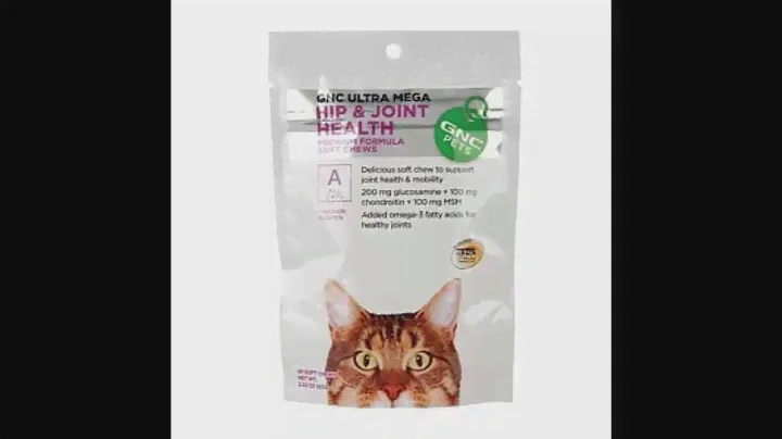 Hip and Joint Health Premium Soft Chews For Adult Cats Yummy Chicken Flavor 120 Count
