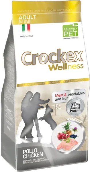 CROCKEX Wellness сухой корм для взрослых собак мелких пород с курицей и рисом - 2 кг