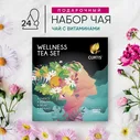 Чай Curtis "Wellness tea set" ассорти 4 вкуса в пирамидках, витамины группы B и витамин С, 24 пак.