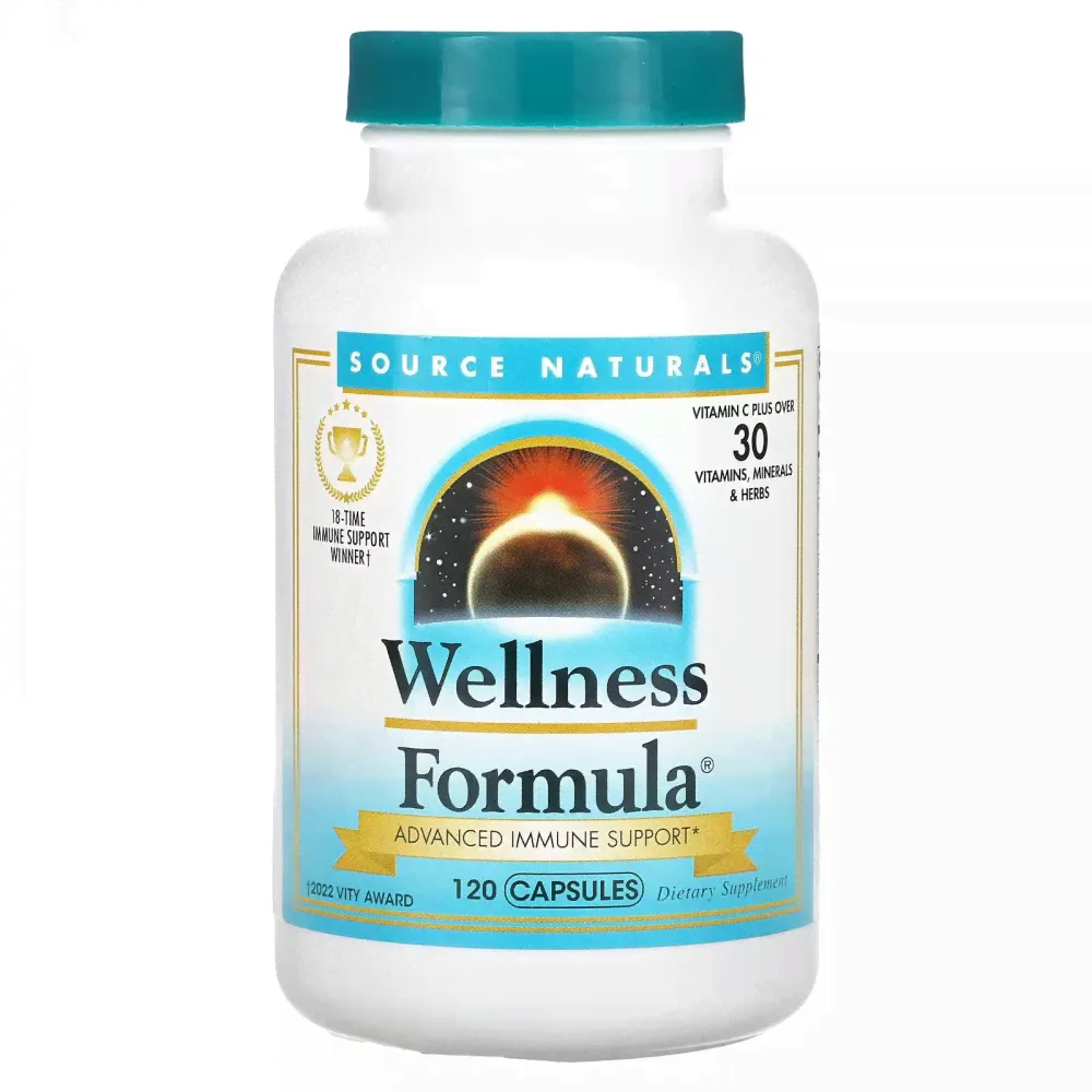 Source Naturals, Wellness Formula, улучшенная иммунная поддержка, 120 капсул-0