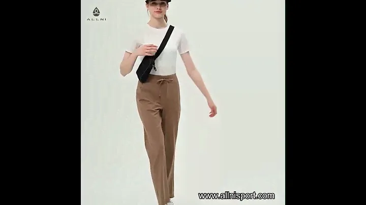 Customized straight leisure sports pants, high waist and abdomen training fitness yoga pants