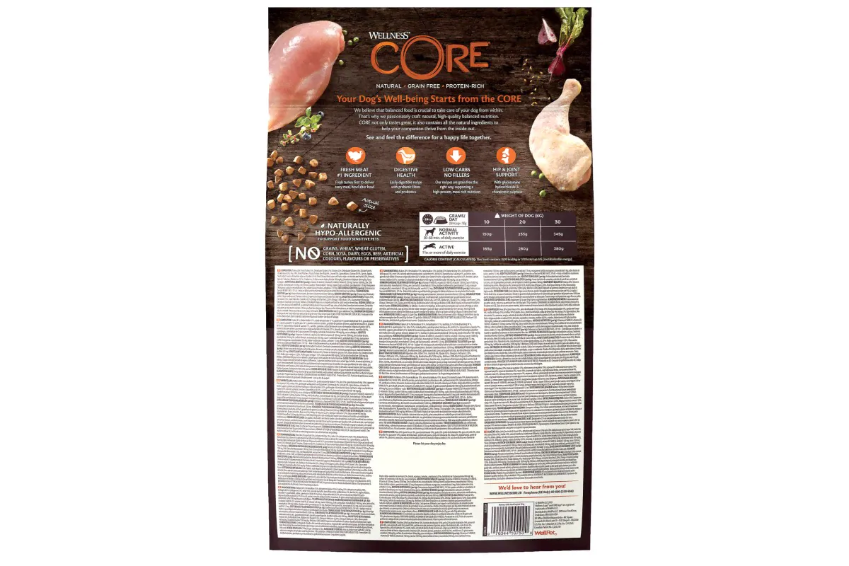 Корм Wellness CORE из индейки с курицей для взрослых собак средних пород 10 кг-1