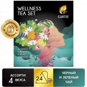 Чай Curtis WELLNESS TEA SET ассорти (пирамидка) 1,7 г*24 пак-2