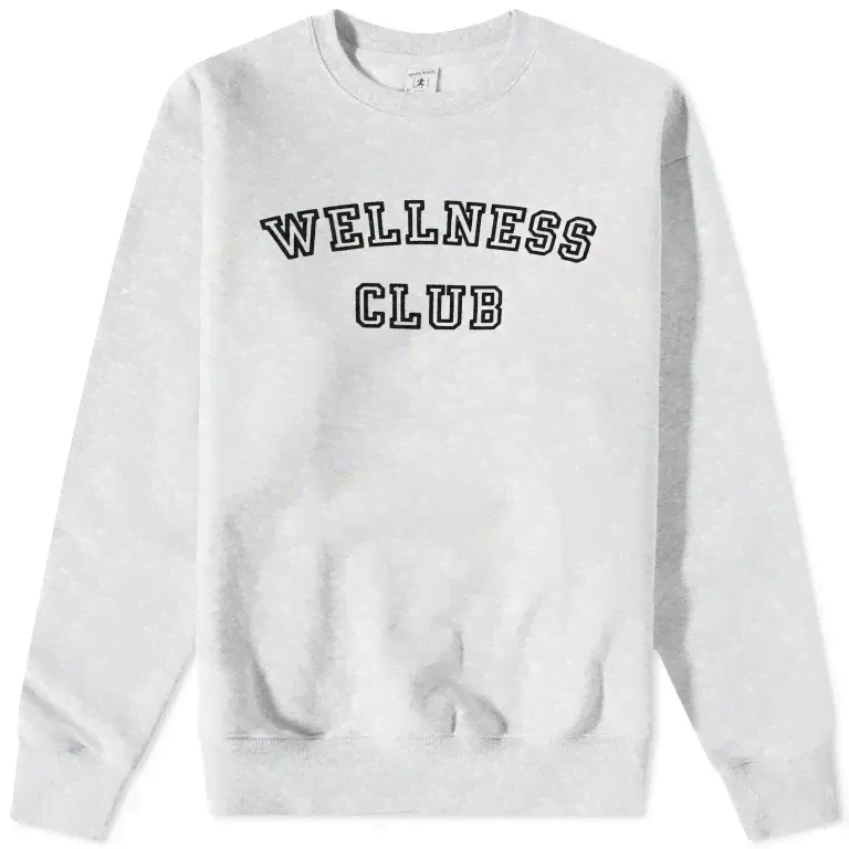 Свитшот Sporty & Rich Wellness Club, серого цвета-0