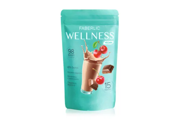 Протеиновый коктейль Wellness VEGAN. Вкус: вишня-шоколад Фаберлик в Коврове-0