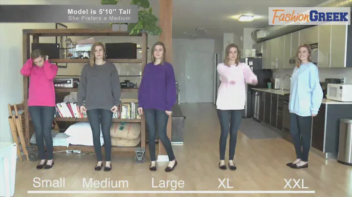 Women's Crew Neck Sweatshirt Sizing Video