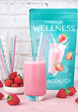 Протеиновый коктейль Wellness с коллагеном и CLA. Вкус: клубника